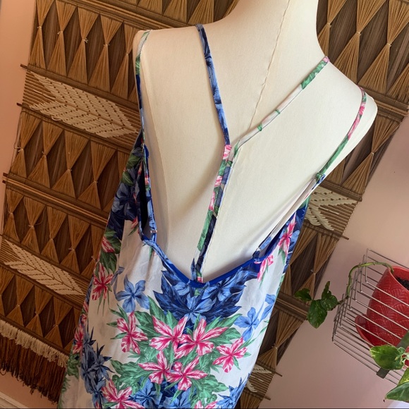 BNWT Beautiful Strappy Floral Print Tank Maxi Dress Size Large - Picture 4 of 10